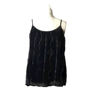 Ralph Lauren Denim and Supply Vintage Y2k Black Beaded Camisole Top